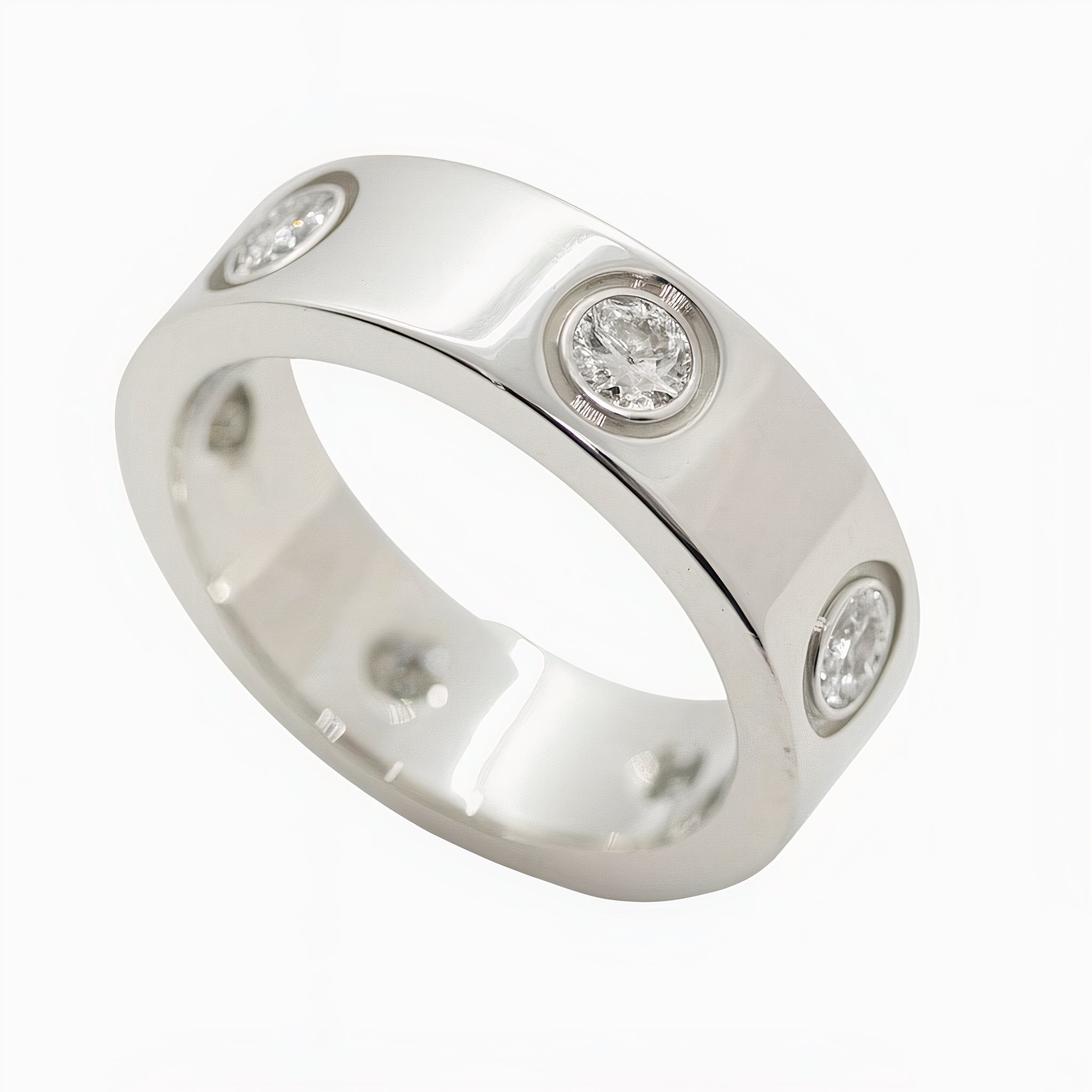 Cartier LOVE Ring – 18K Weißgold mit sechs Diamanten (0,46 ct)
