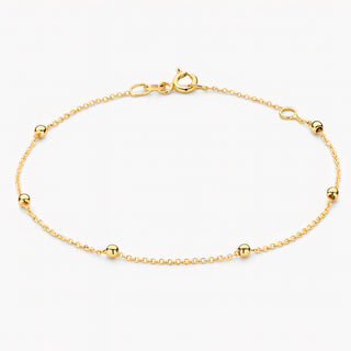 Feines 585er Gelbgold-Armband mit Kugel-Details