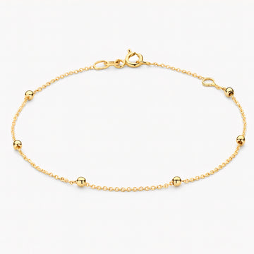 Feines 585er Gelbgold-Armband mit Kugel-Details