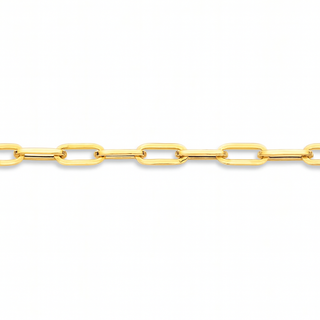 Gliederarmband im Paperclip-Design in 14 K Gelbgold