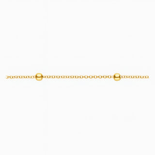 Feines 585er Gelbgold-Armband mit Kugel-Details