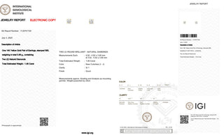 Strahlende Harmonie – 14K Gelbgold-Ohrstecker mit 1,06 ct Diamanten im Brillantschliff