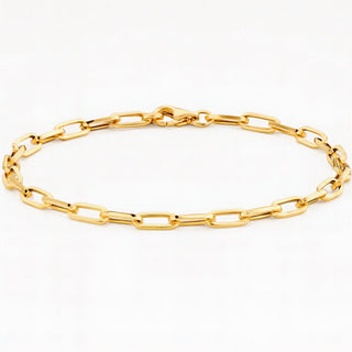Gliederarmband im Paperclip-Design in 14 K Gelbgold