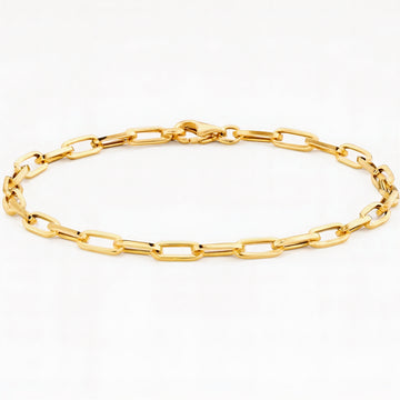 Gliederarmband im Paperclip-Design in 14 K Gelbgold
