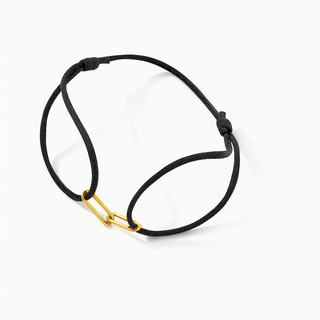 Eternal Link – Armband aus 585er Gelbgold & Seide