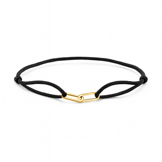 Eternal Link – Armband aus 585er Gelbgold & Seide