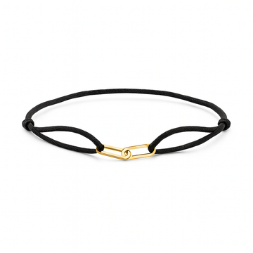 Eternal Link – Armband aus 585er Gelbgold & Seide