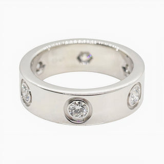 Cartier LOVE Ring – 18K Weißgold mit sechs Diamanten (0,46 ct)