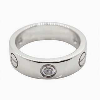 Cartier LOVE Ring – 18K Weißgold mit drei Diamanten (0,22 ct)