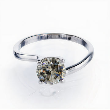 Eleganz der Farben – 14K Weißgold-Ring mit 1,32 ct Fancy-Diamant
